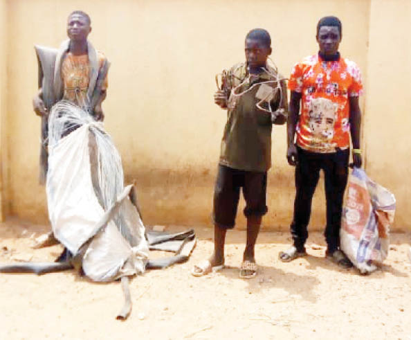 3 nabbed for vandalizing transformer cables in Abaji