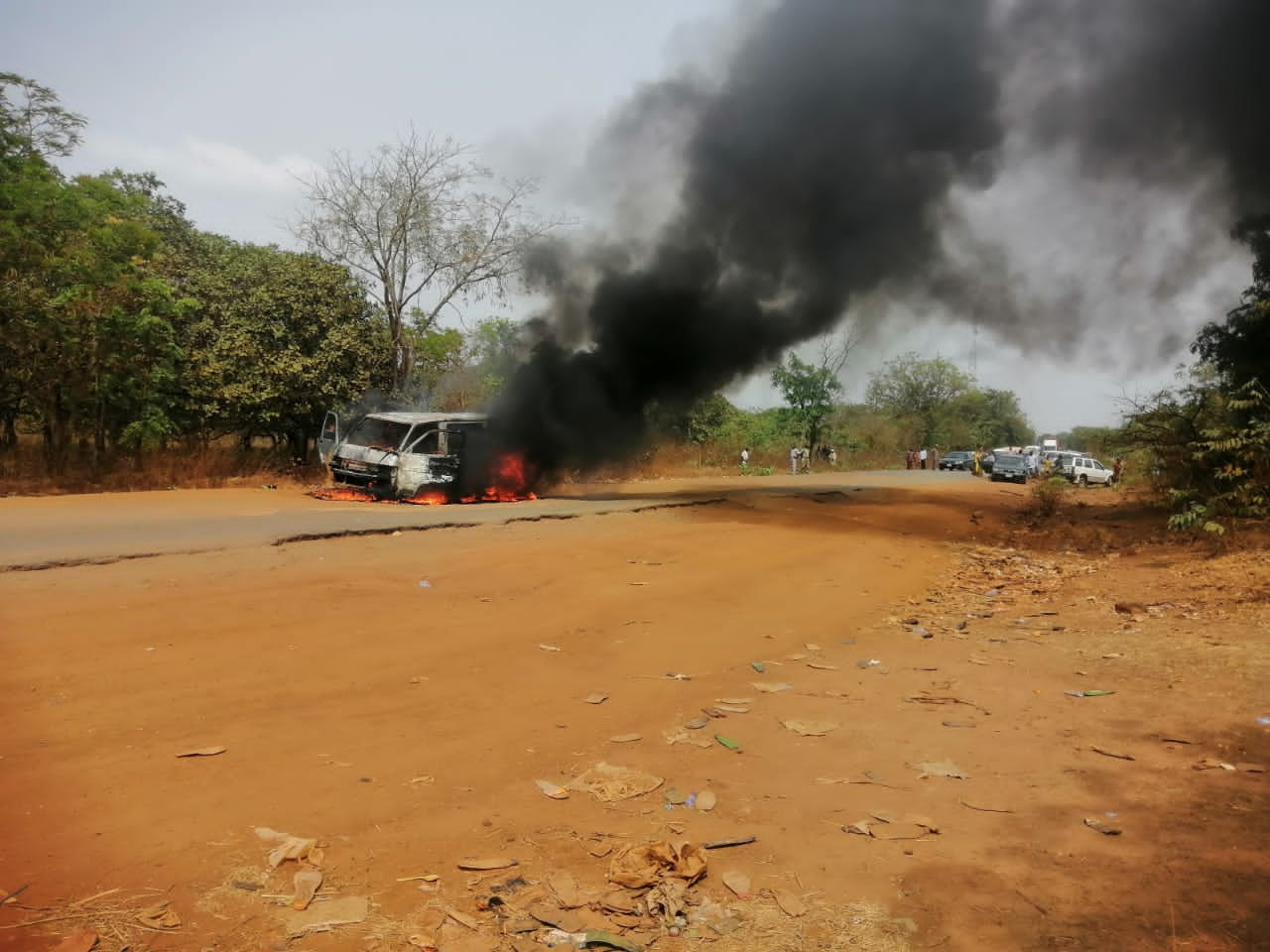 18 Escape Death As Bus Catches Fire In Kwara