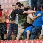 clash at Mexican football match