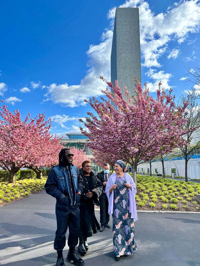 Deputy Secretary-General of United Nations Welcomes Burna Boy Into UN Headquarters