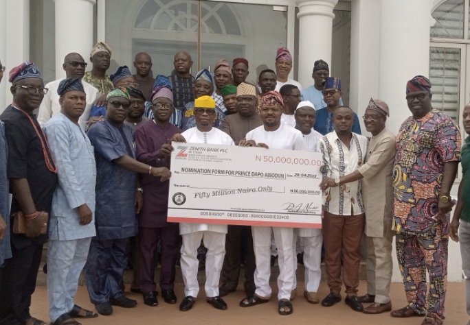 Ogun 2023: APC group issues N50m cheque for Abiodun’s nomination form