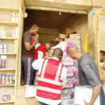 NAFDAC officials raid shops at the popular Singer market for fake concentrated juice drinks