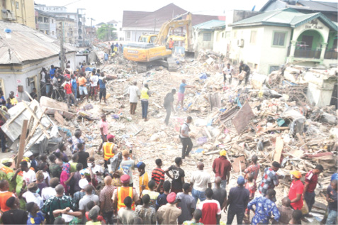 10 bodies recovered from Lagos collapsed building