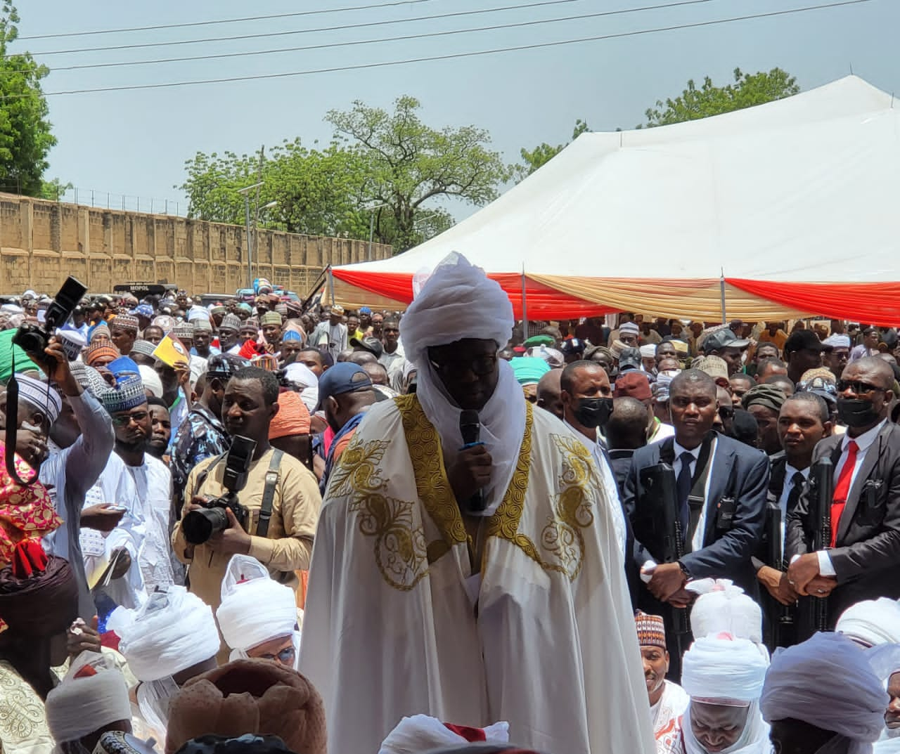 PHOTOS: Tinubu, Shettima, Amaechi attend turbaning of Modi, Aisha Buhari’s brother