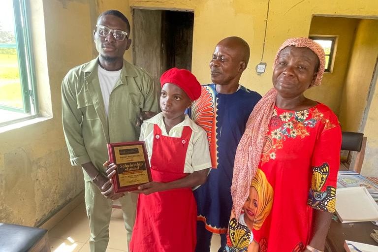 Corps member donates 10-month allowance as scholarship to student