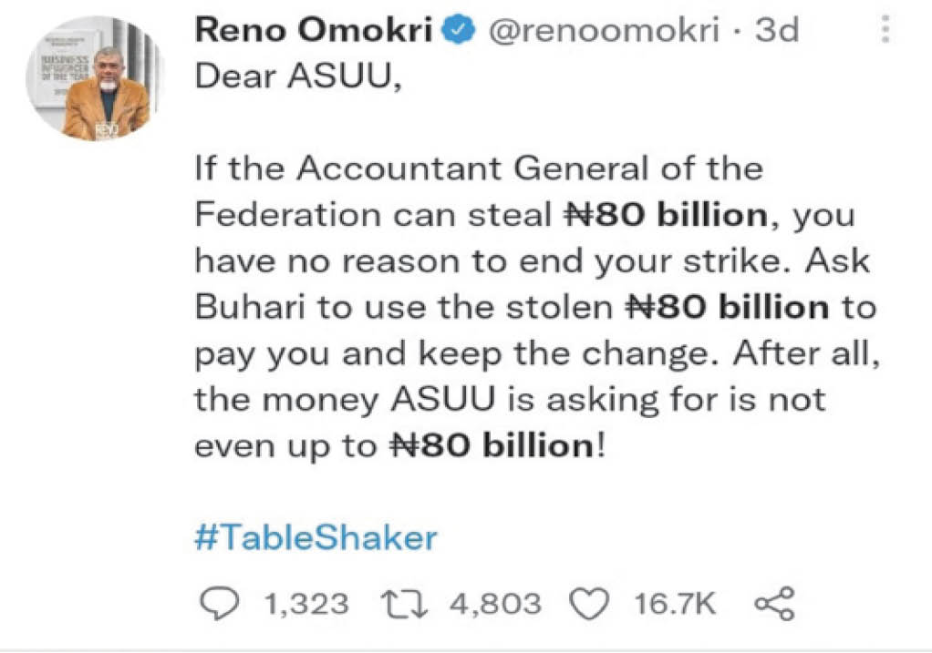 FACT CHECK: Is ASUU demanding below N80 billion from FG to end strike?