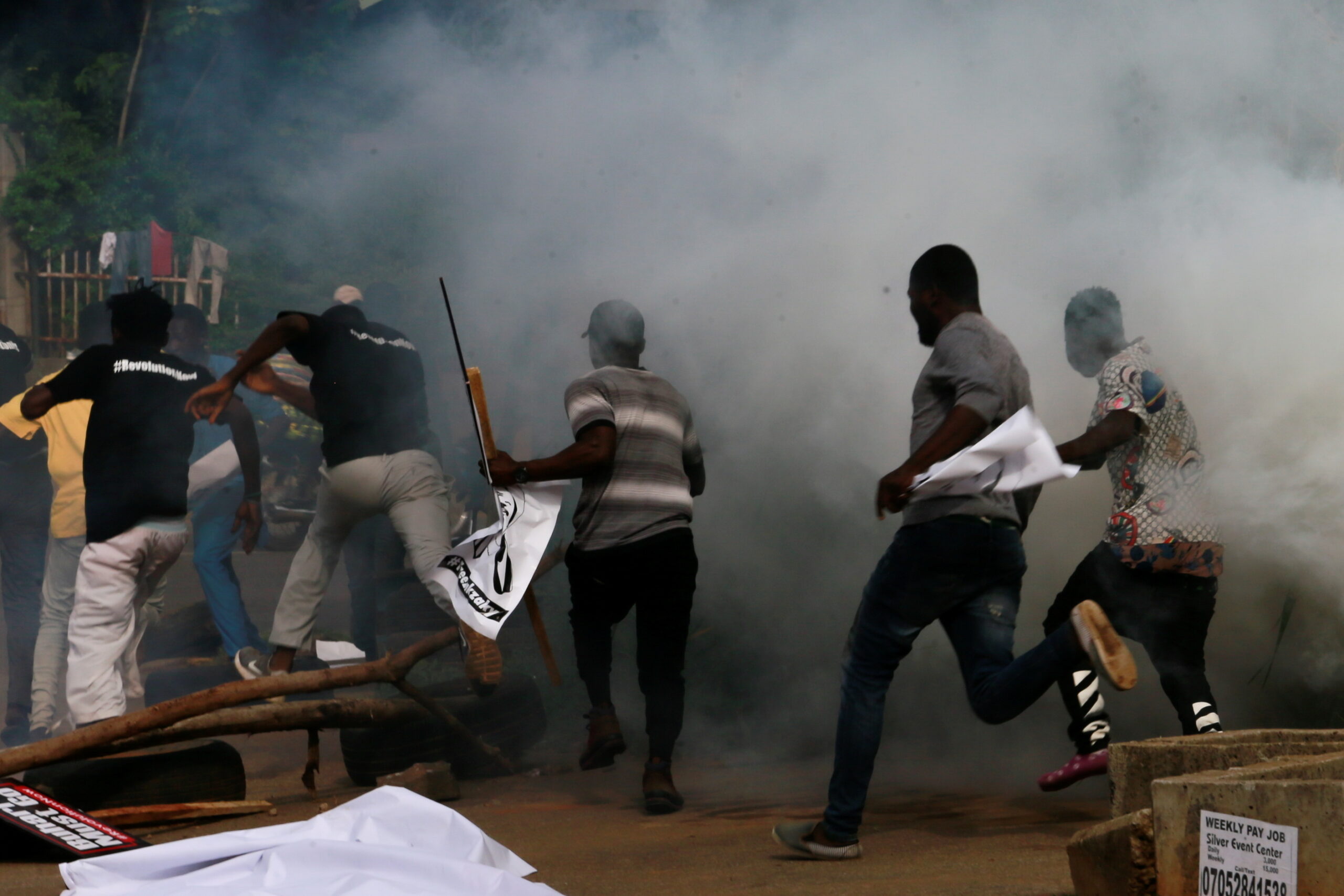 Police teargas protesters in Abuja