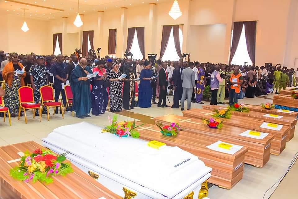 Owo massacre: Tears as funeral mass held for slain victims