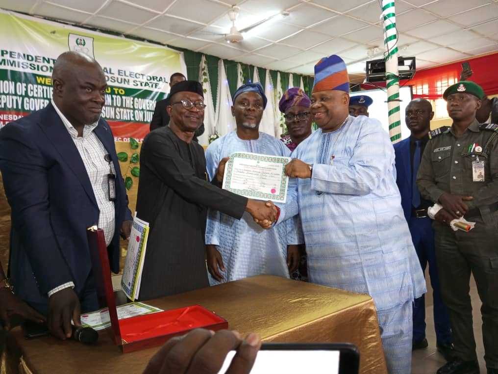 INEC issues Certificate of Return to Osun Gov-Elect