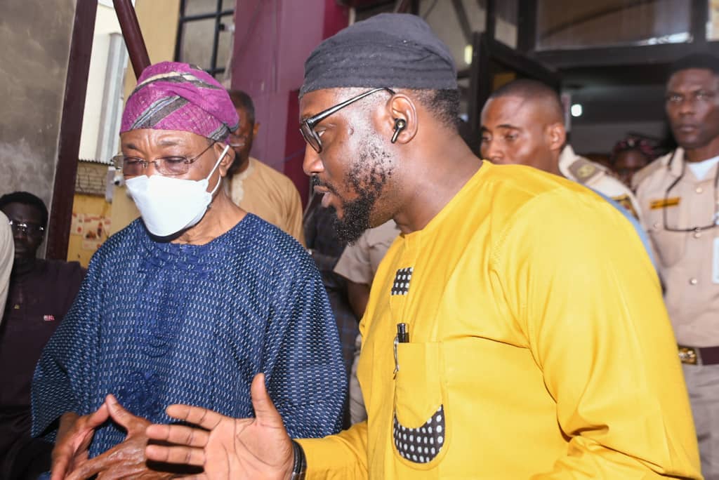 Minister of Interior, Ogbeni Rauf Aregbesola at the Alausa Passport Office of the NIS on Wednesday