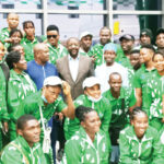 The first batch of Team Nigeria athletes to the 2022 Commonwealth Games at the Nnamdi Azikiwe International Airport, Abuja