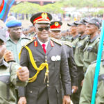 Gov Samuel Ortom of Benue State and the Livestock guards during their passing out parade