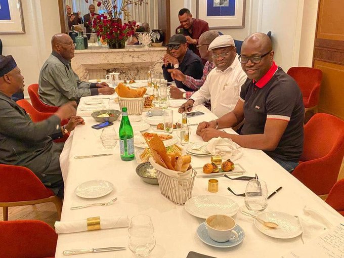 PHOTOS: Atiku dines with Wike in London