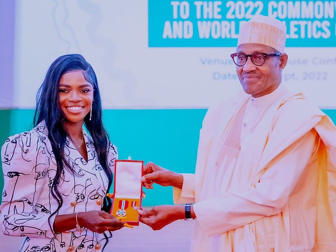 Buhari rewards Tobi Amusan, others with national honours, N200m