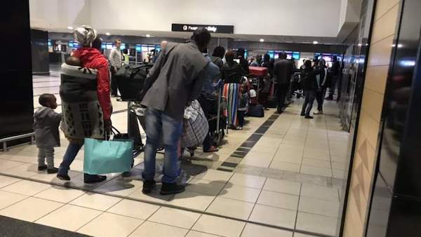 FILE PHOTO: Nigerians at airport, airfares
