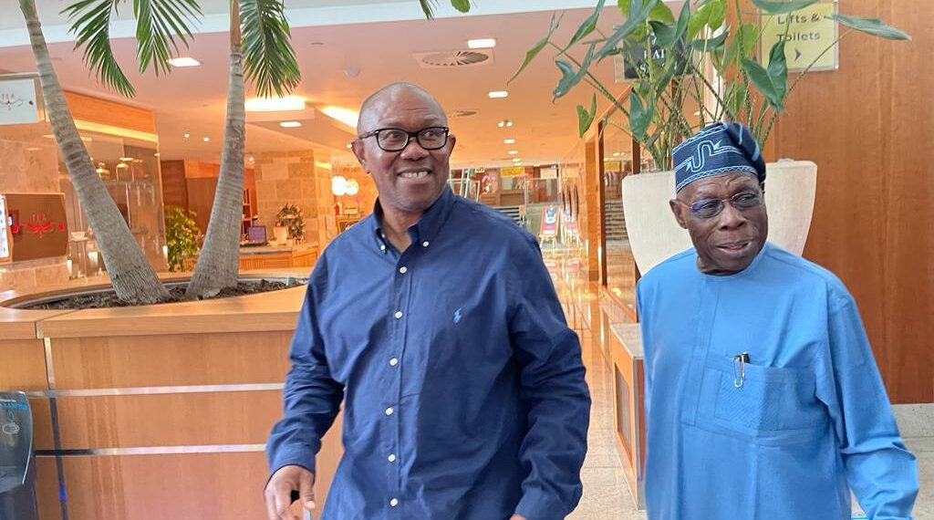 Obasanjo, Peter Obi meet Chief Imam of Egbaland