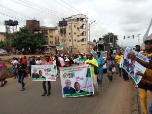 Solidarity march organised by the Coalition for Peter Obi (CPO), in Anambra on Saturday (NAN)