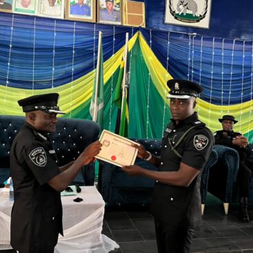 Chief Superintendent of Police Daniel Itse Amah (Left)
