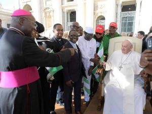 His Holiness, Pope Francis, with Nigerian Pilgrims in Rome