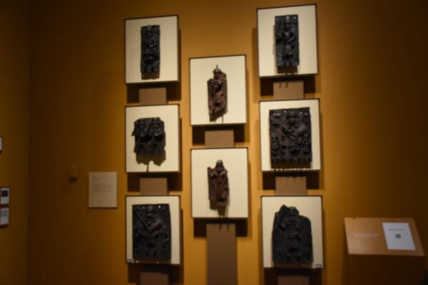 Some Benin Bronze models on last minute display before repatriation to Nigeria at the Smithsonian National Museum of African Art, Washington DC on Tuesday