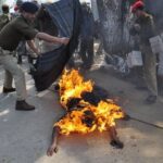 FILE PHOTO: Indian man burn himself to death in protest