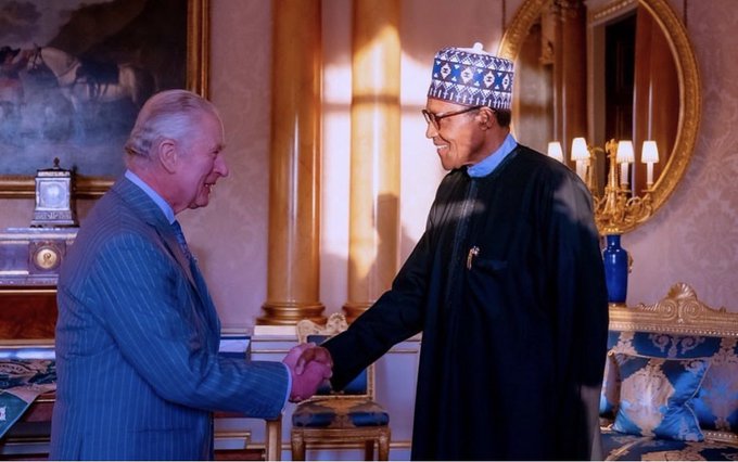 PHOTOS: Smiles as King Charles Hosts Buhari at Buckingham Palace