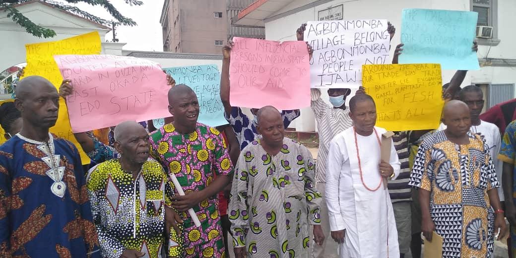 Edo community protest attacks, stolen ancestral staff