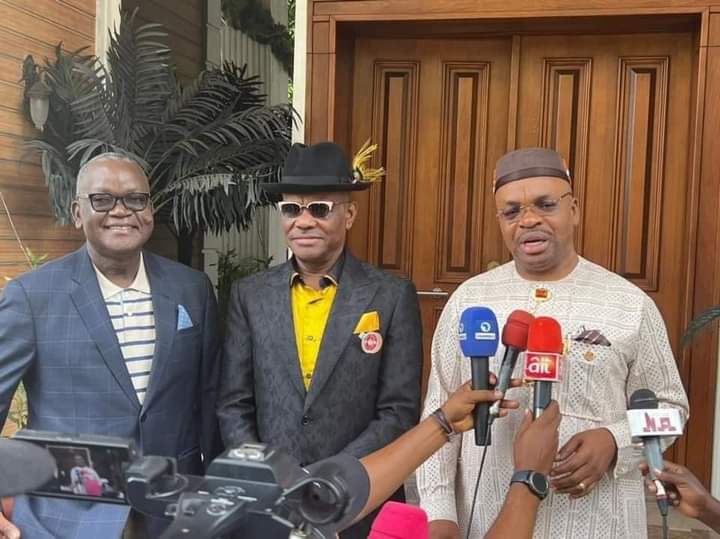 Udom Emmanuel meets Wike amid PDP Crisis