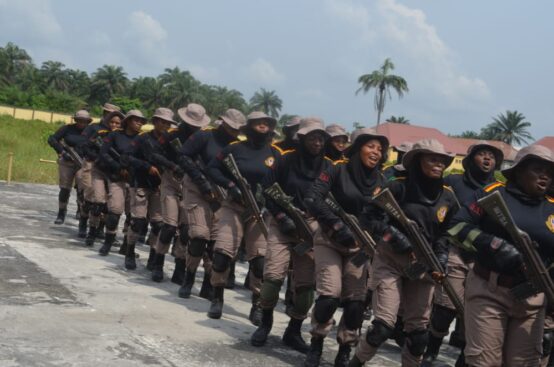 the Nigeria Immigration Service (NIS)'s Women Armed Squad
