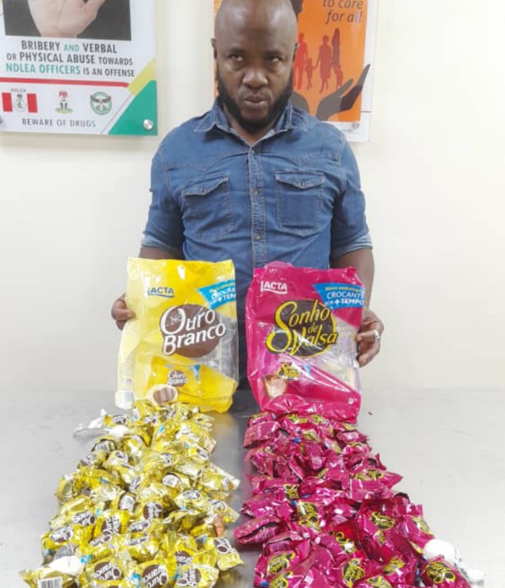 NDLEA nabs Brazil returnee with 105 parcels of cocaine hidden in sweets