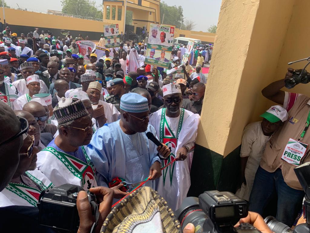 PHOTOS: Atiku in Kano, commissions Arabic school