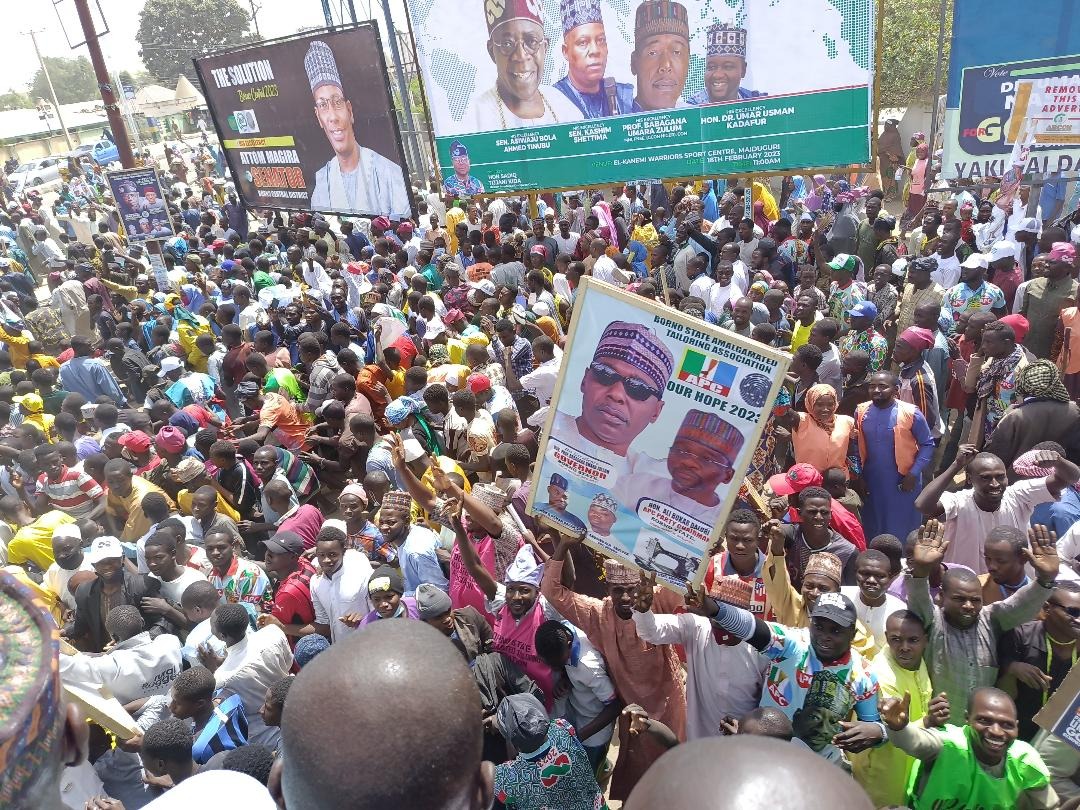 Tinubu, Shettima, 5 govs campaign in Borno