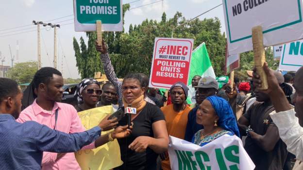 Protesters clash at collation centre in Abuja over results