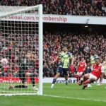 Gabriel Jesus scores his second and Arsenal's third against Leeds