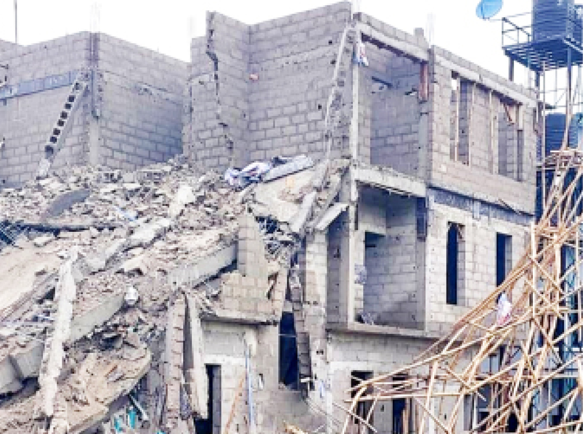 5-storey building collapses in Lagos