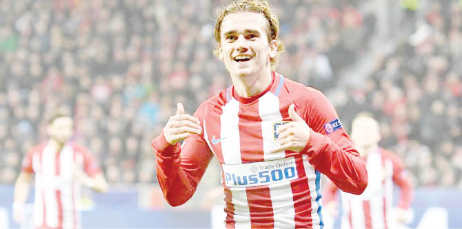 Griezmann hat trick against Celta takes Atletico second