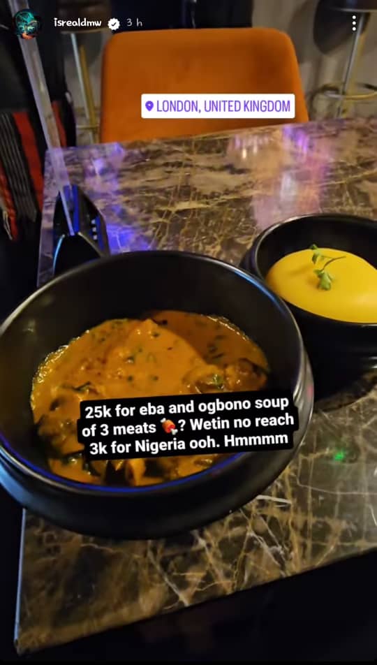 Davido’s manager laments spending 25k on eba with 3 pieces of meat