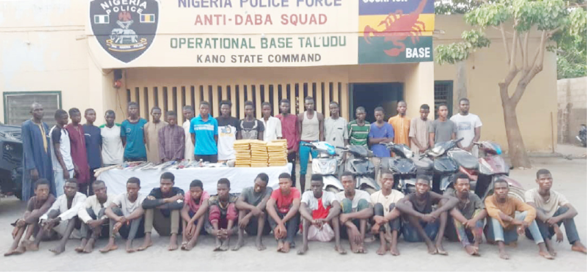 Police arrest 44 robbers, drug dealers in Kano