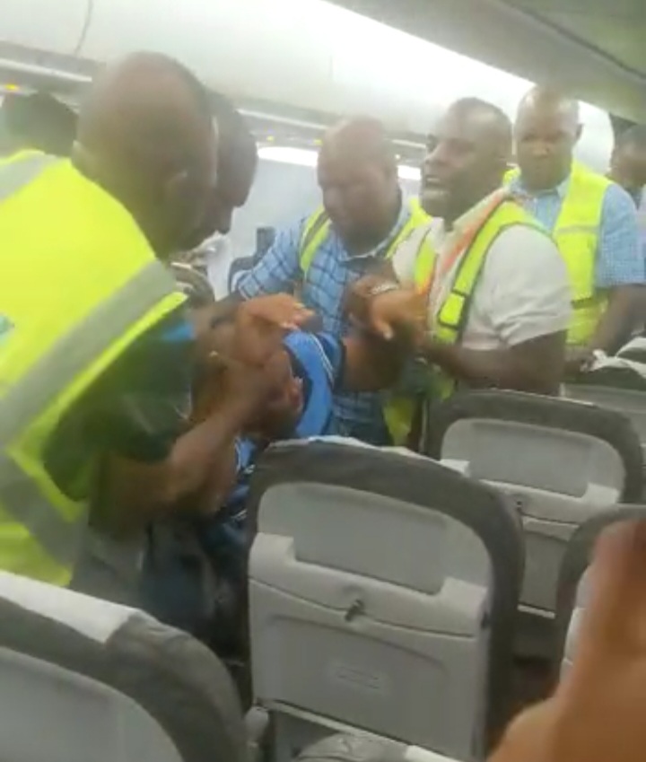 Drama as security officers bundle ‘Obidient’ out of Lagos-bound plane