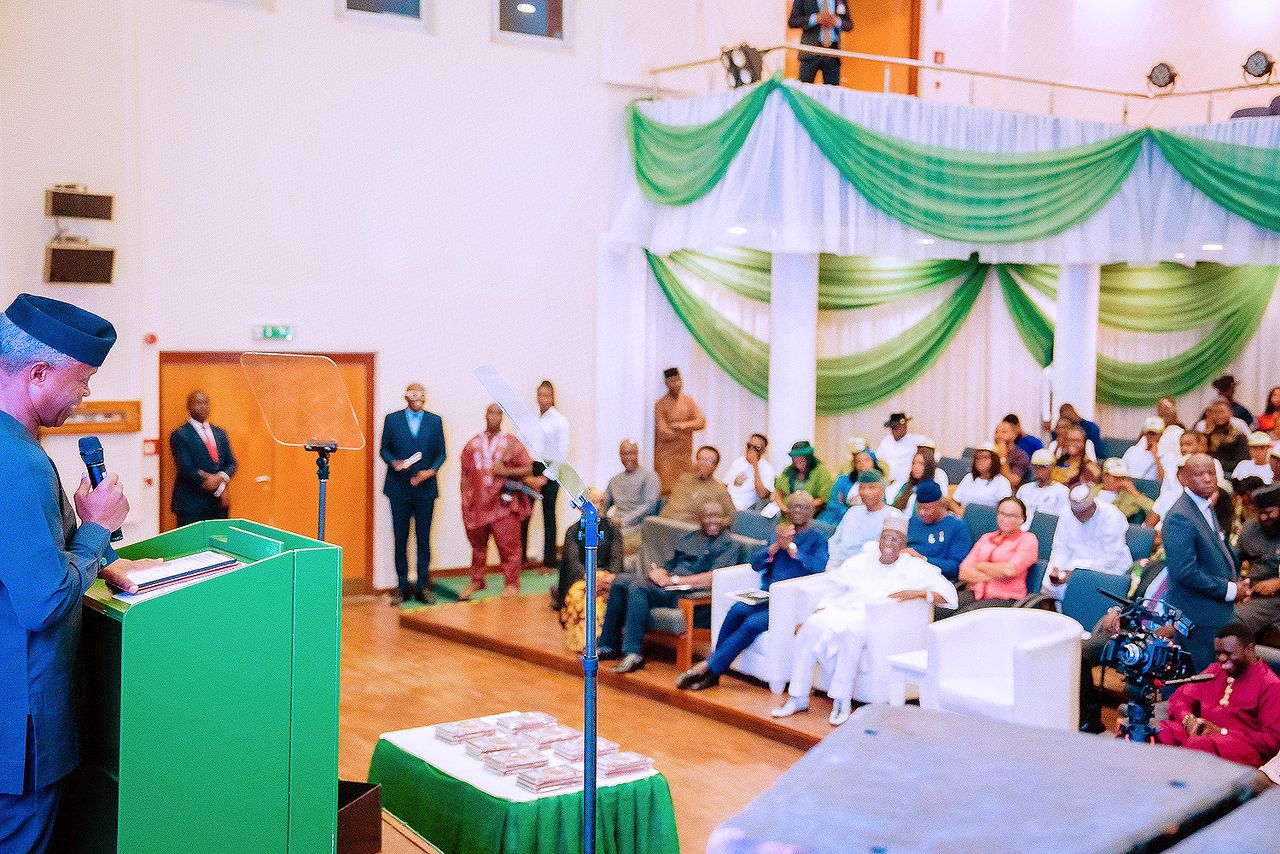 Let’s talk up Nigeria, Osinbajo says at Umukoro’s book launch