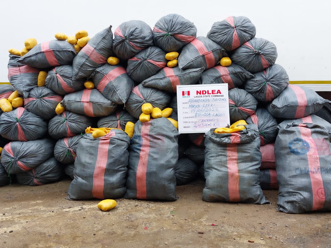 NDLEA intercepts 5,344kg imported cannabis consignments in Lagos