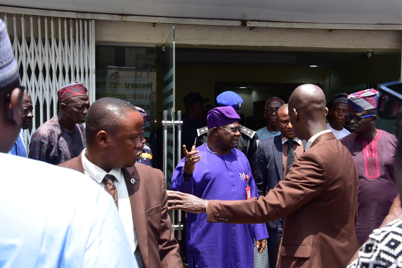 PHOTOS: The moment Omisore, others arrived for emergency meeting ‘over Adamu’s resignation’