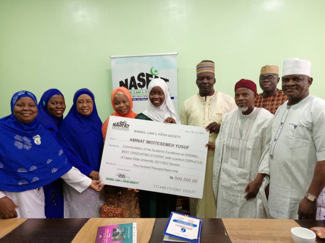 NASFAT honours LASU best graduating student