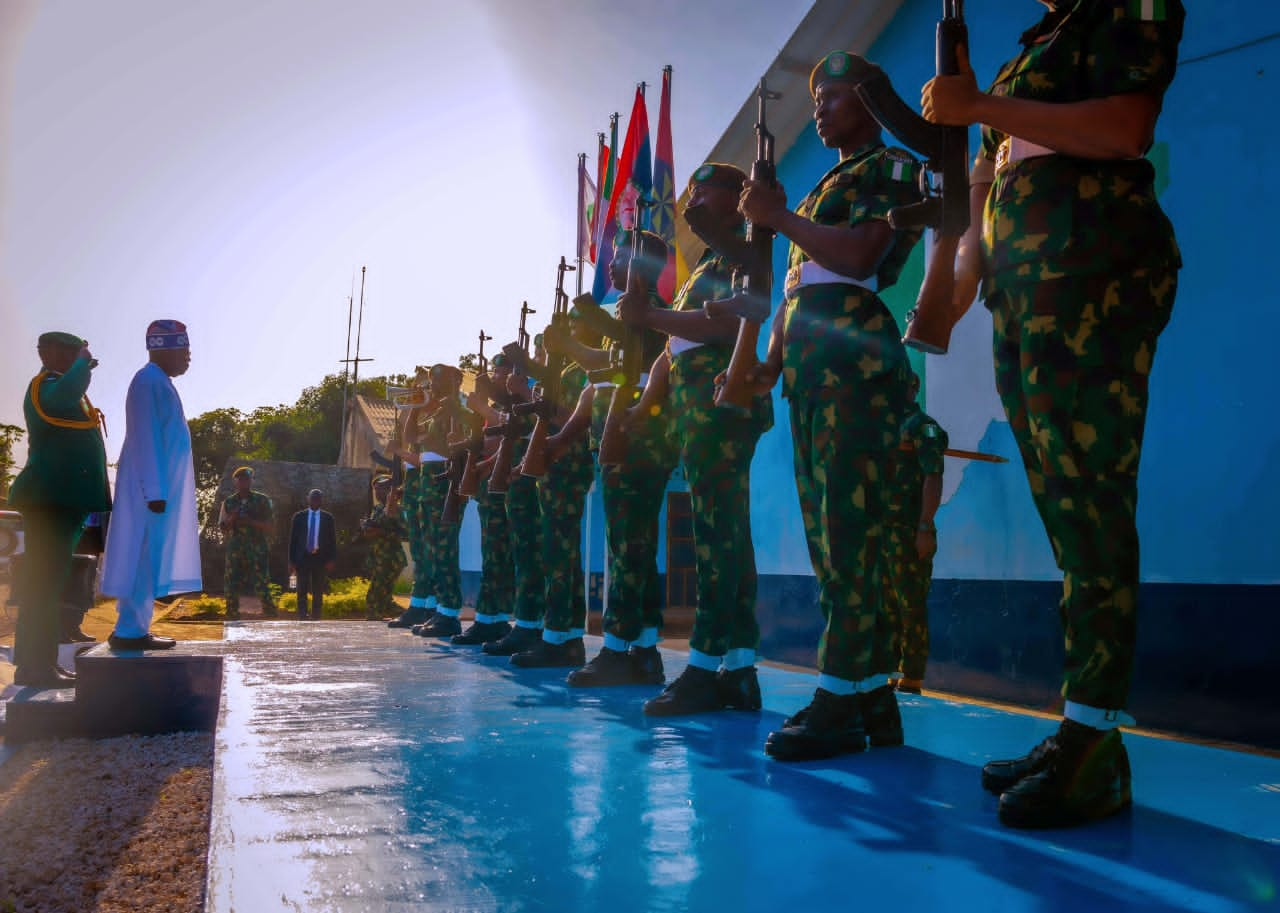 Tinubu visits Nigerian troops in Guinea-Bissau