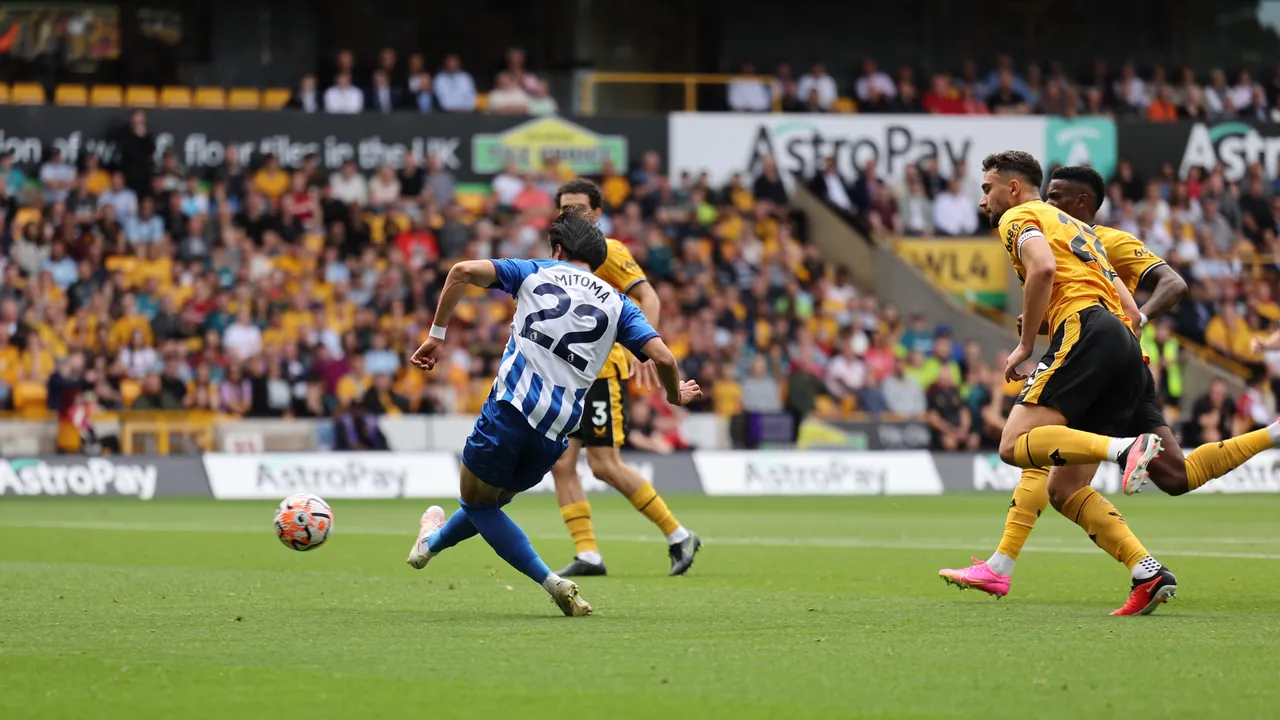 Brighton thrash Wolves to go top of Premier League