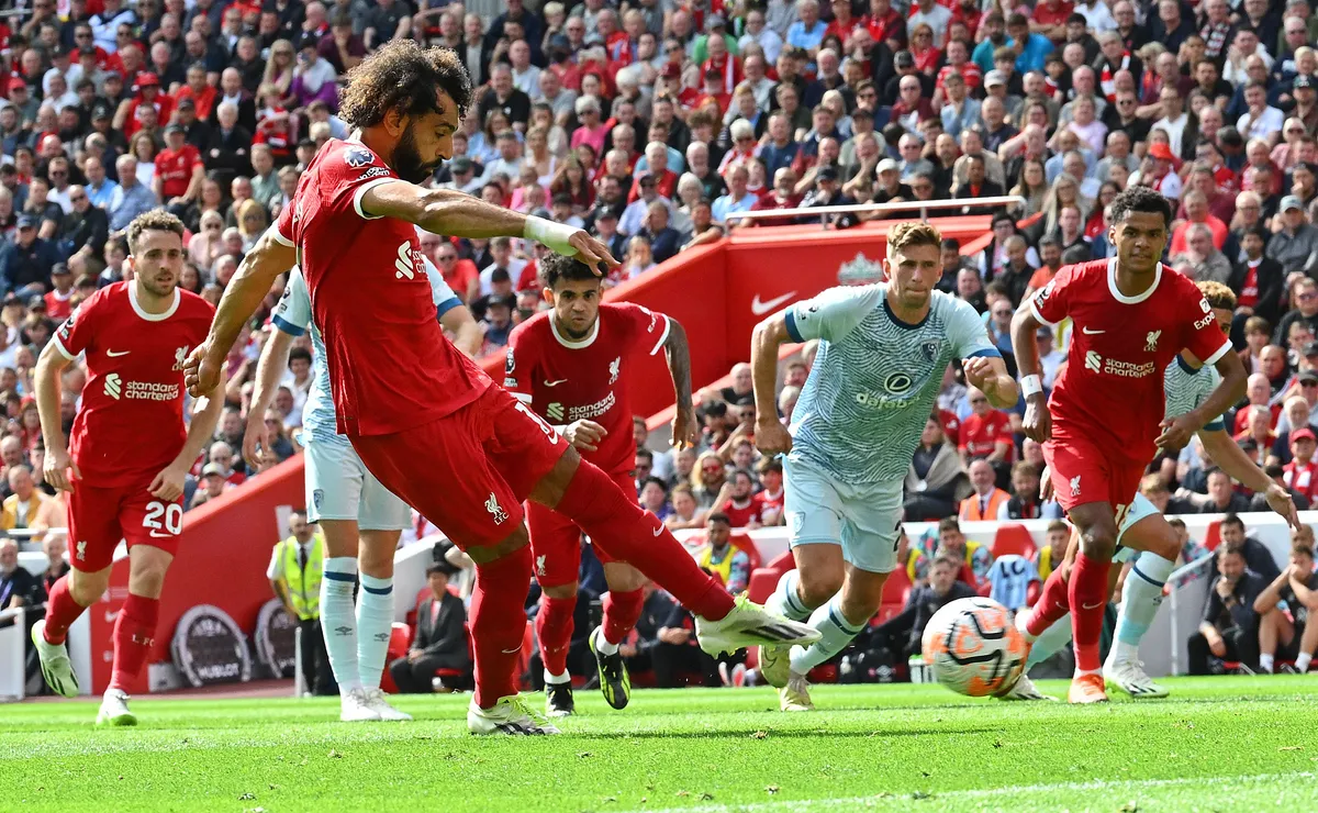 Salah on target as 10-man Liverpool beat Bournemouth