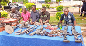 Police Parade 5 suspected criminals in Benue