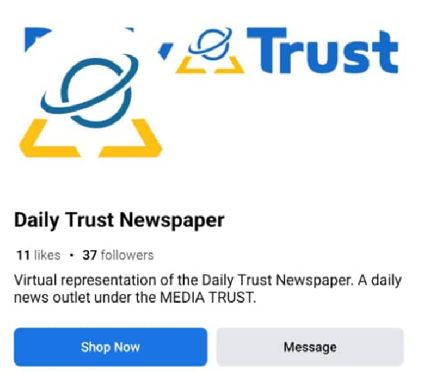 Daily Trust back on Facebook, follow us