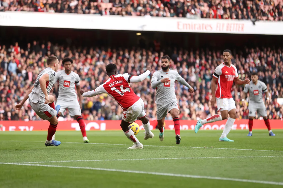 Nketiah hits hat-trick as red-hot Arsenal put Sheffield United to the sword