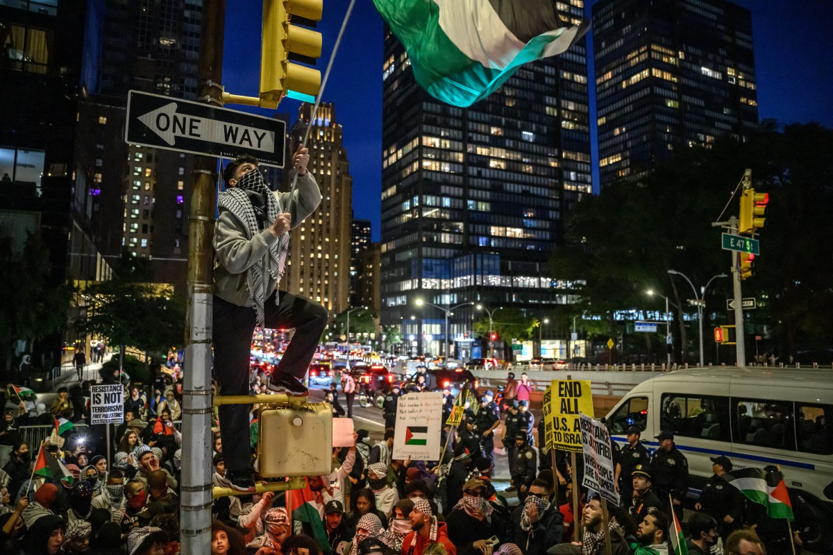 Protesters in New York call for a ‘free Palestine’